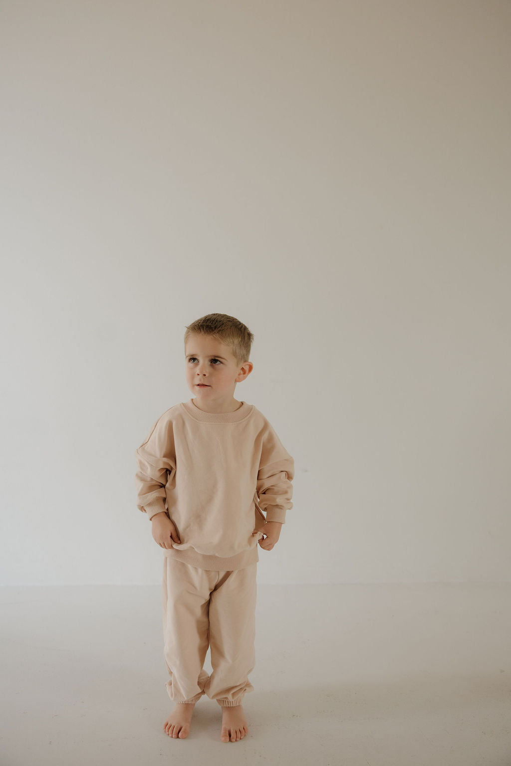 Child Sweat Set | Cashew