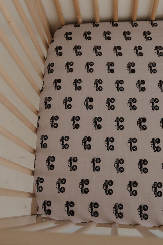 Muslin Crib Sheet | Monster Truck