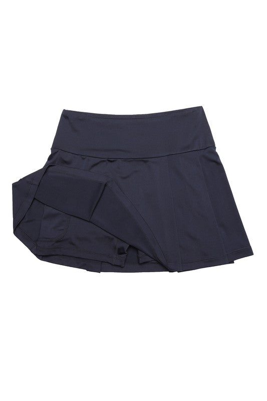 “Daytrip” fabric tennis skirt