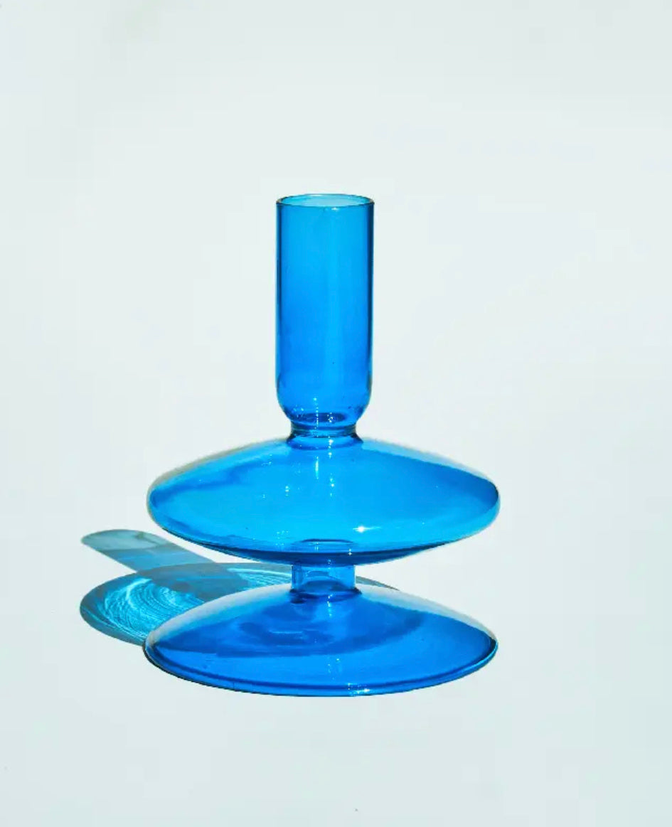 Glass tapered candle holder/vases