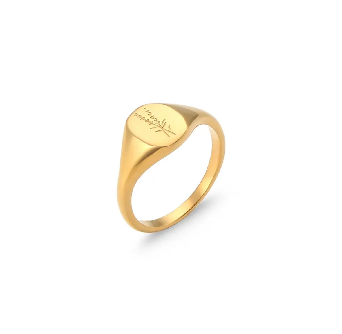 “Wildflower” engraved ring