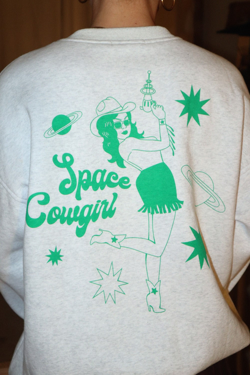 “Space Cowgirl” pullover sweatshirt