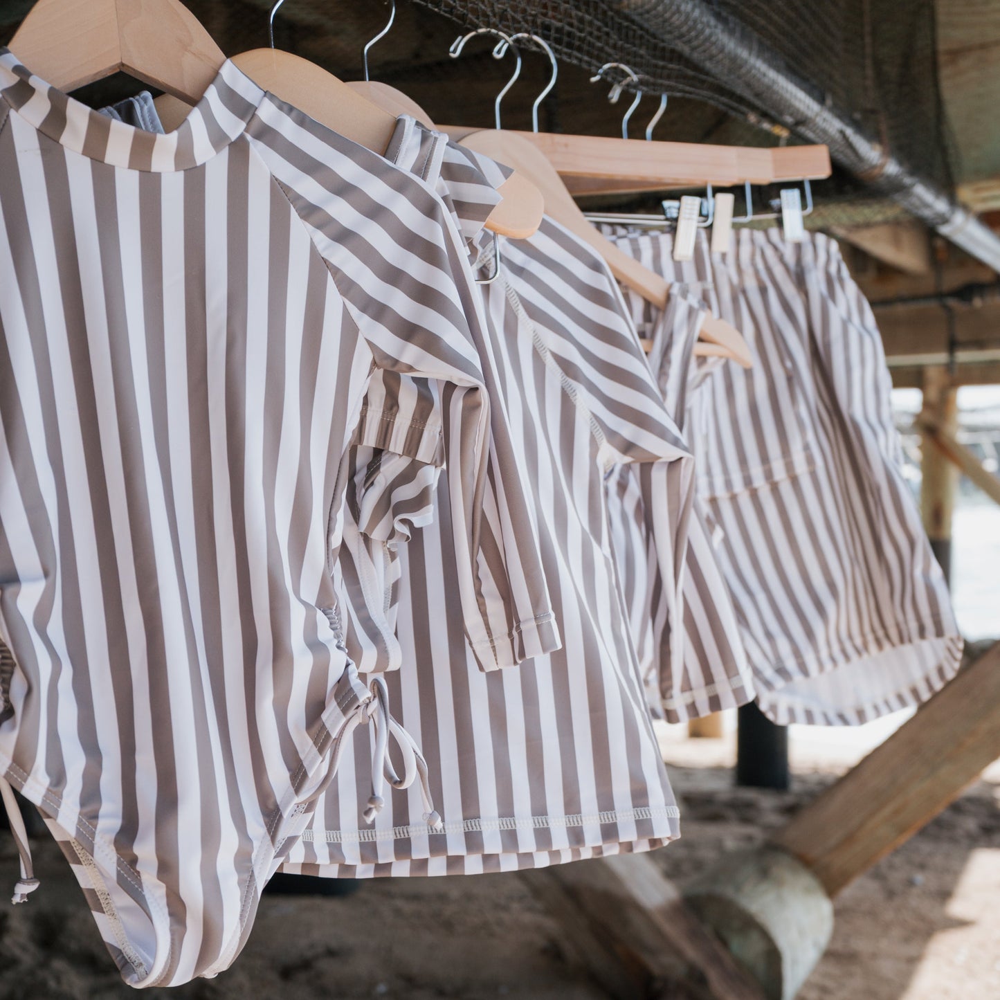 Child Board Short | Olive Stripe