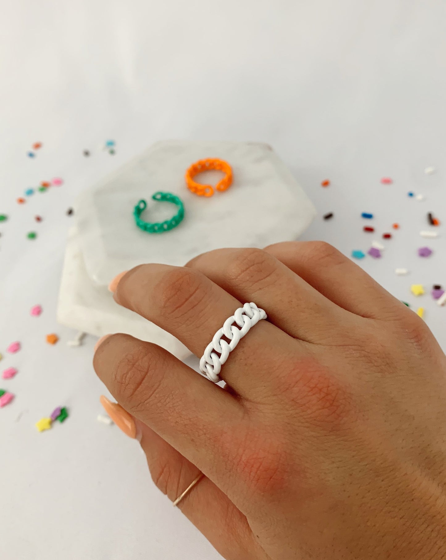 "My highlight" colored chain ring
