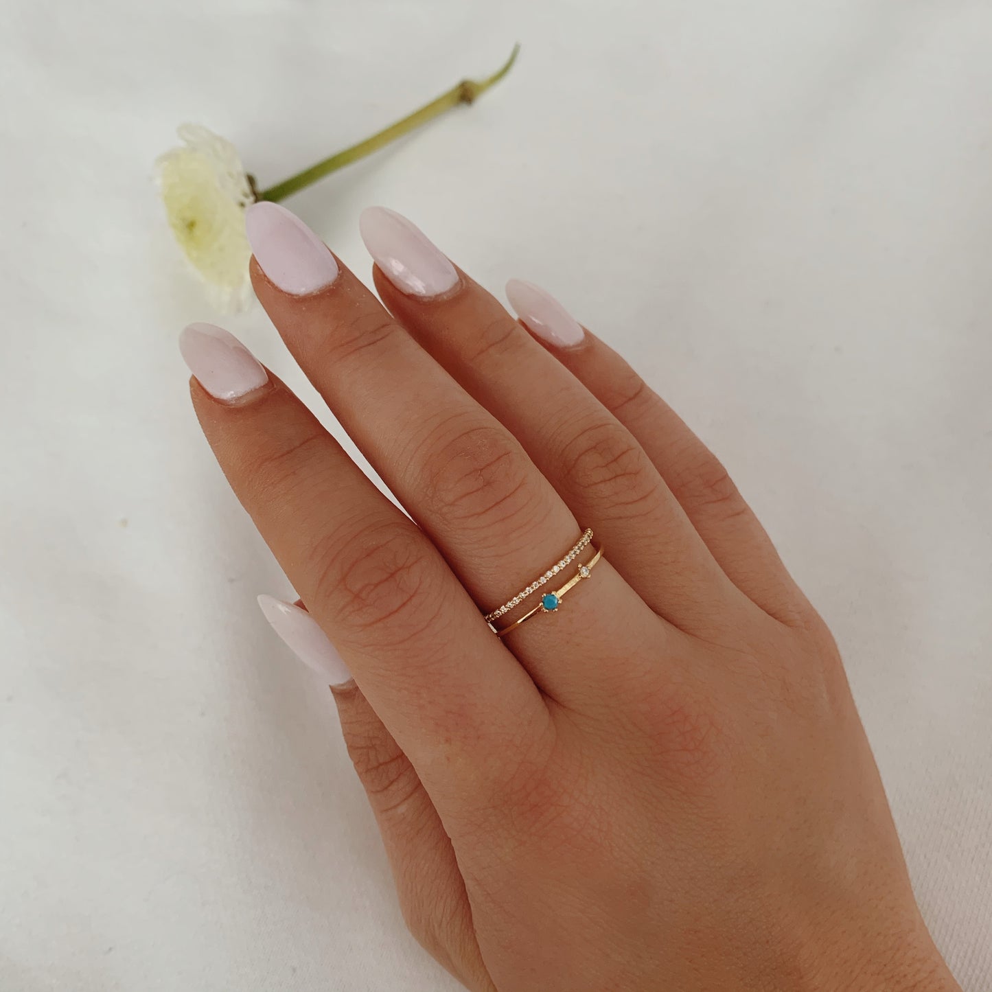 “Sunshower” stackable ring