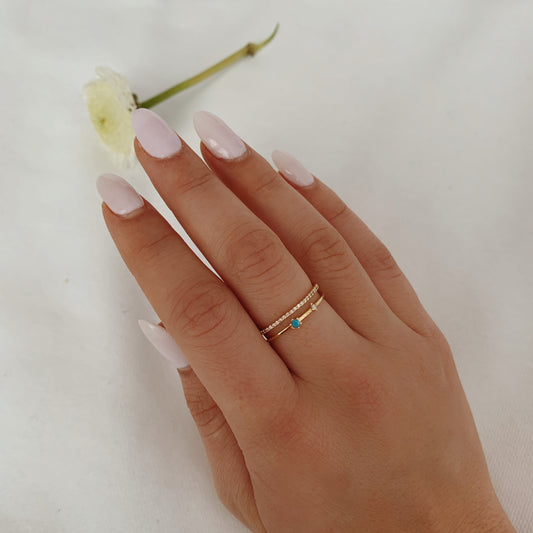 “Sunshower” stackable ring
