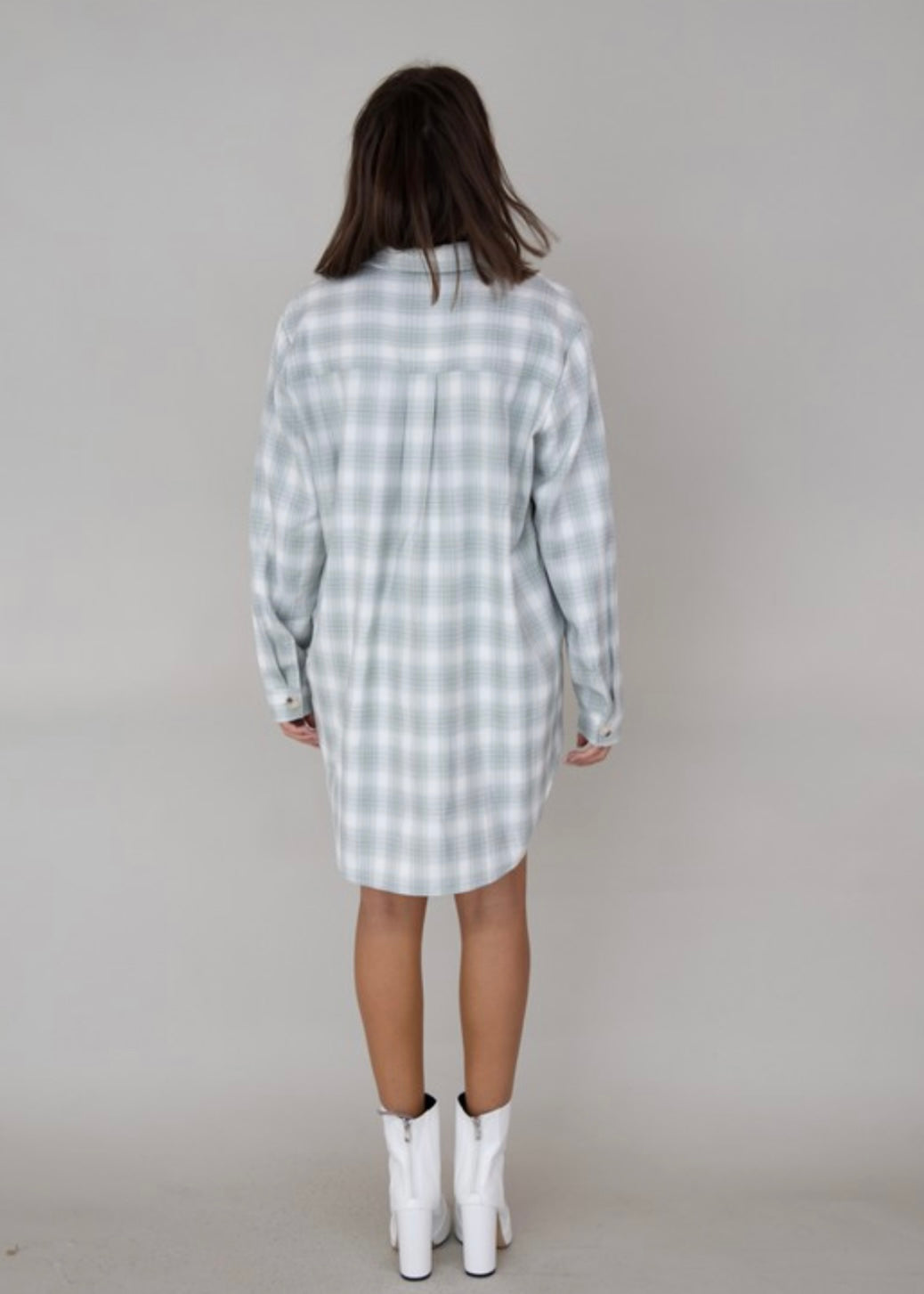 “Bristol” checkered shirt dress